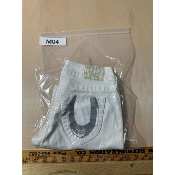 True Religion Cut Off Shorts Womens 25 White‎ Riley Bermuda Contrast Stitch USA - Picture 6 of 6